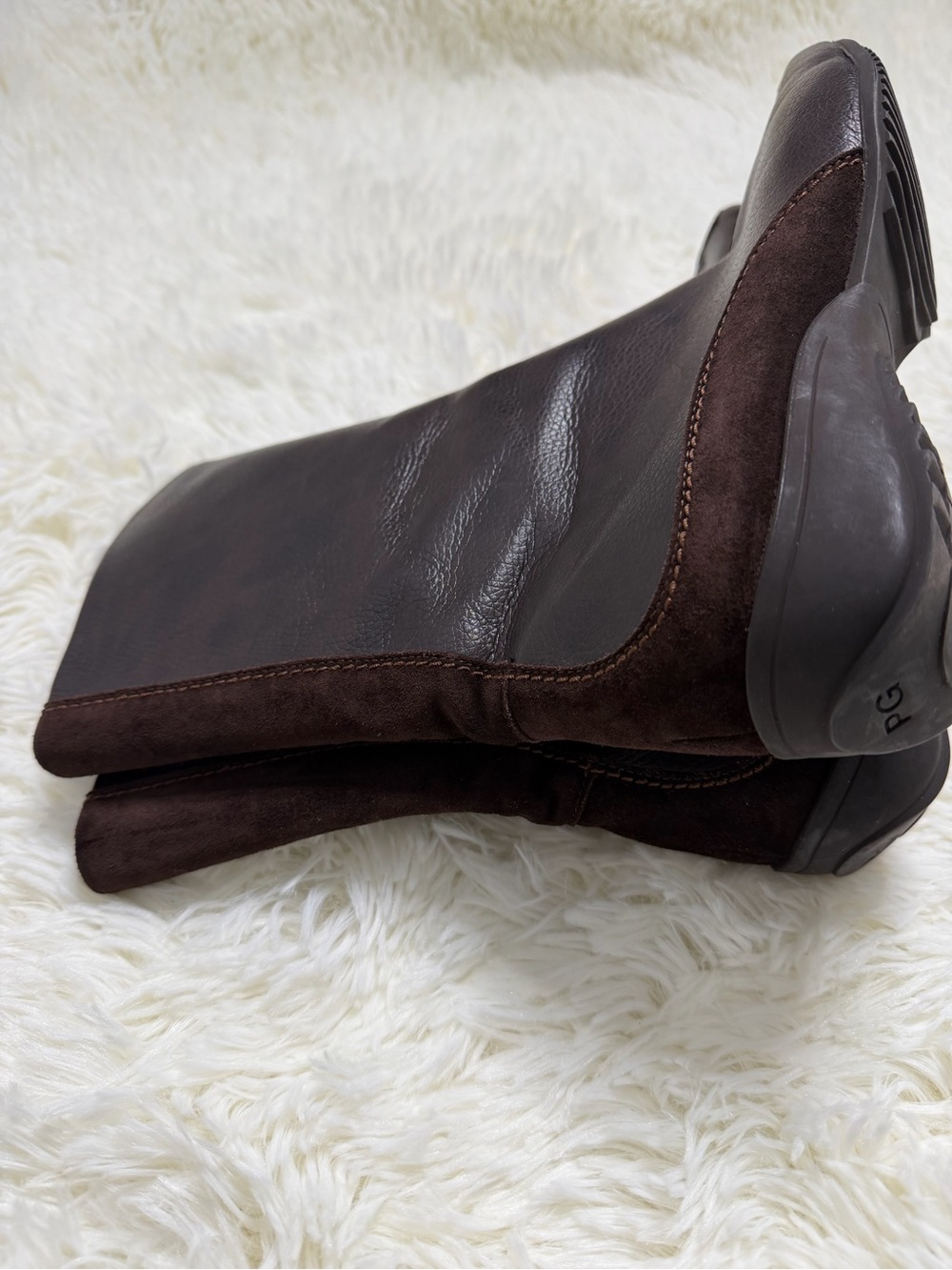 Paul Green Brown Leather Mid-Calf Boots | Square Toe & Side Zip | Size 6 Y2K - Picture 8 of 12